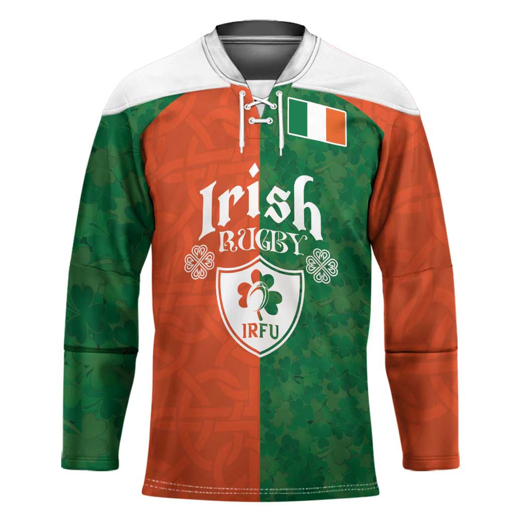 Custom Irish Rugby Hockey Jersey Shamrock with Celtics Vibes The Half Style - Wonder Print Shop