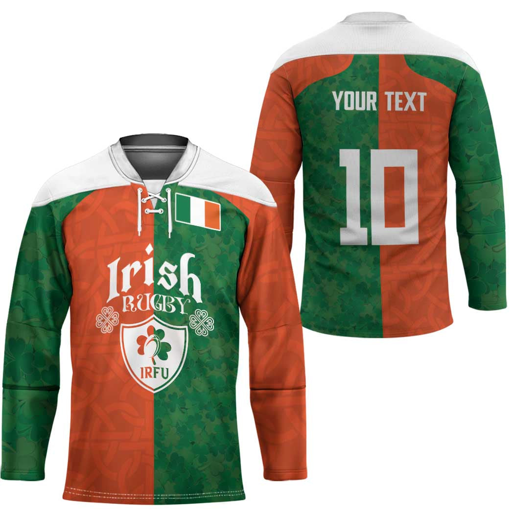 Custom Irish Rugby Hockey Jersey Shamrock with Celtics Vibes The Half Style - Wonder Print Shop