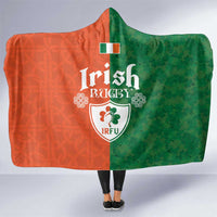 Irish Rugby Hooded Blanket Shamrock with Celtics Vibes The Half Style - Wonder Print Shop