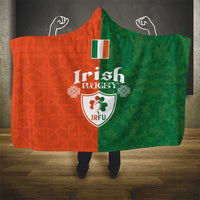 Irish Rugby Hooded Blanket Shamrock with Celtics Vibes The Half Style - Wonder Print Shop