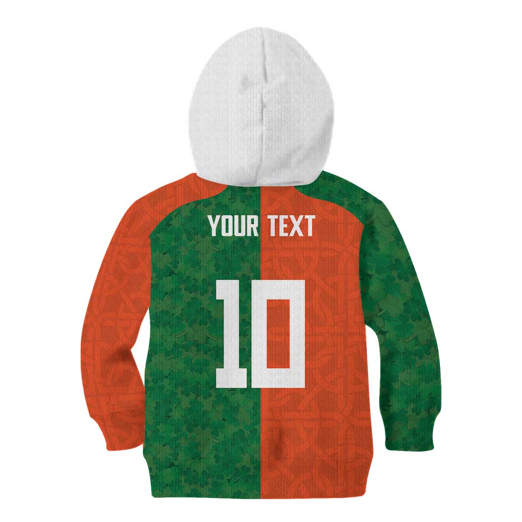Custom Irish Rugby Kid Hoodie Shamrock with Celtics Vibes The Half Style - Wonder Print Shop