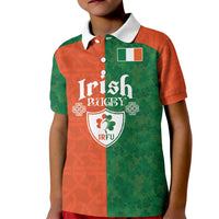 Custom Irish Rugby Kid Polo Shirt Shamrock with Celtics Vibes The Half Style - Wonder Print Shop