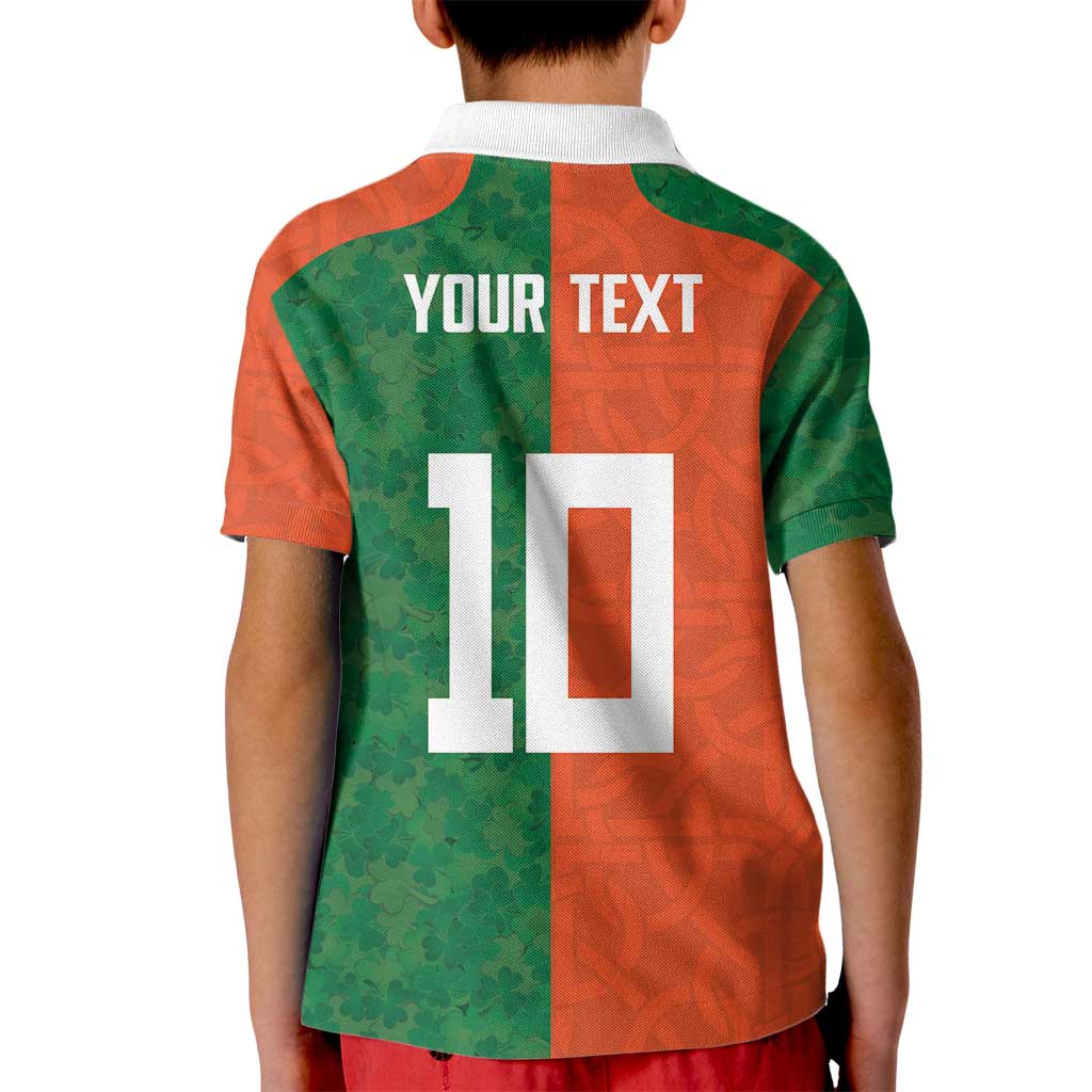 Custom Irish Rugby Kid Polo Shirt Shamrock with Celtics Vibes The Half Style - Wonder Print Shop