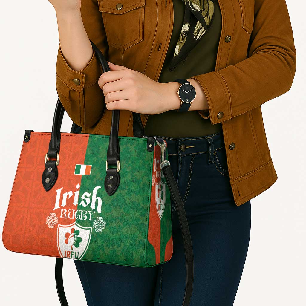 Irish Rugby Leather Bag Shamrock with Celtics Vibes The Half Style - Wonder Print Shop