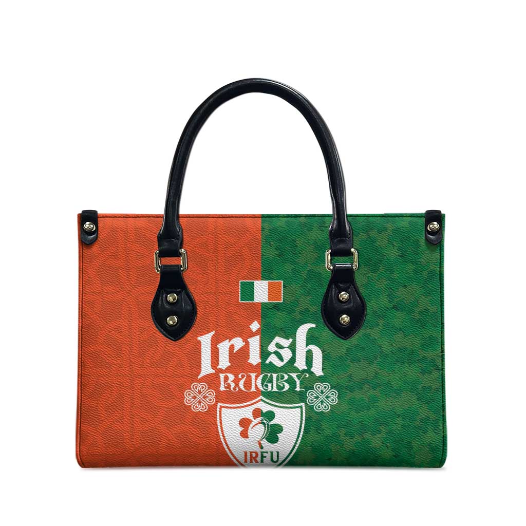 Irish Rugby Leather Bag Shamrock with Celtics Vibes The Half Style - Wonder Print Shop