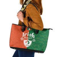 Irish Rugby Leather Tote Bag Shamrock with Celtics Vibes The Half Style - Wonder Print Shop