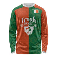 Custom Irish Rugby Long Sleeve Shirt Shamrock with Celtics Vibes The Half Style - Wonder Print Shop