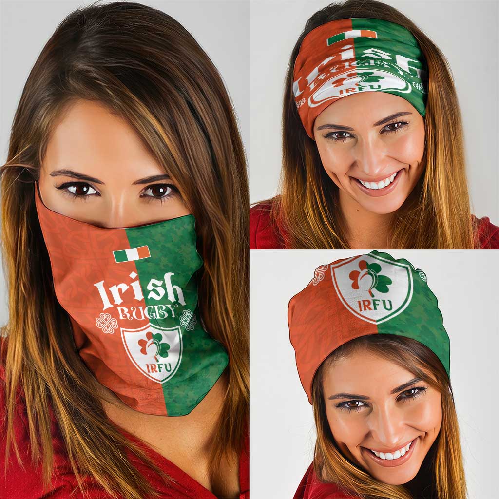 Irish Rugby Neck Gaiter Shamrock with Celtics Vibes The Half Style - Wonder Print Shop