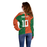 Custom Irish Rugby Off Shoulder Sweater Shamrock with Celtics Vibes The Half Style - Wonder Print Shop