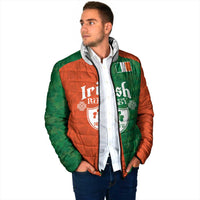 Custom Irish Rugby Padded Jacket Shamrock with Celtics Vibes The Half Style - Wonder Print Shop