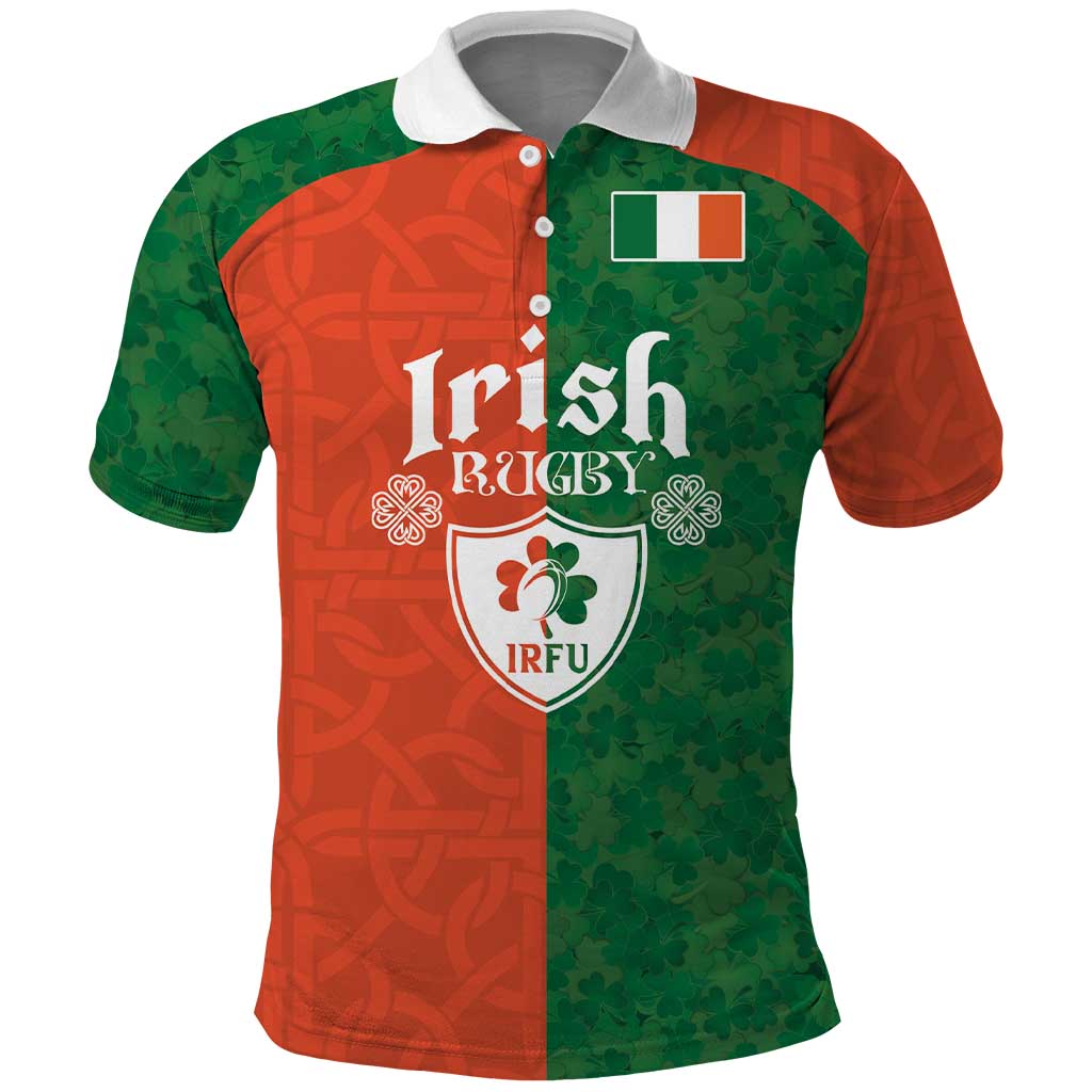Custom Irish Rugby Polo Shirt Shamrock with Celtics Vibes The Half Style - Wonder Print Shop