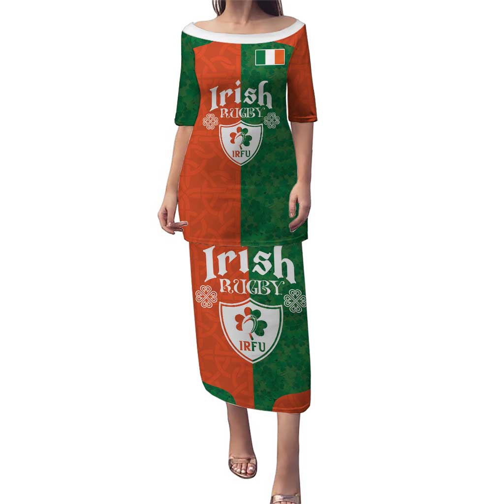 Custom Irish Rugby Puletasi Shamrock with Celtics Vibes The Half Style - Wonder Print Shop