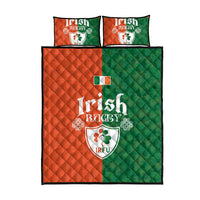 Irish Rugby Quilt Bed Set Shamrock with Celtics Vibes The Half Style - Wonder Print Shop