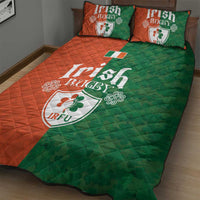 Irish Rugby Quilt Bed Set Shamrock with Celtics Vibes The Half Style - Wonder Print Shop