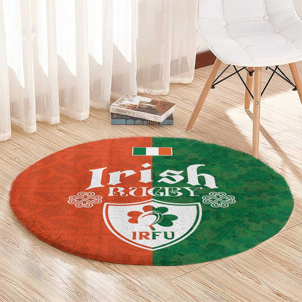 Irish Rugby Round Carpet Shamrock with Celtics Vibes The Half Style - Wonder Print Shop