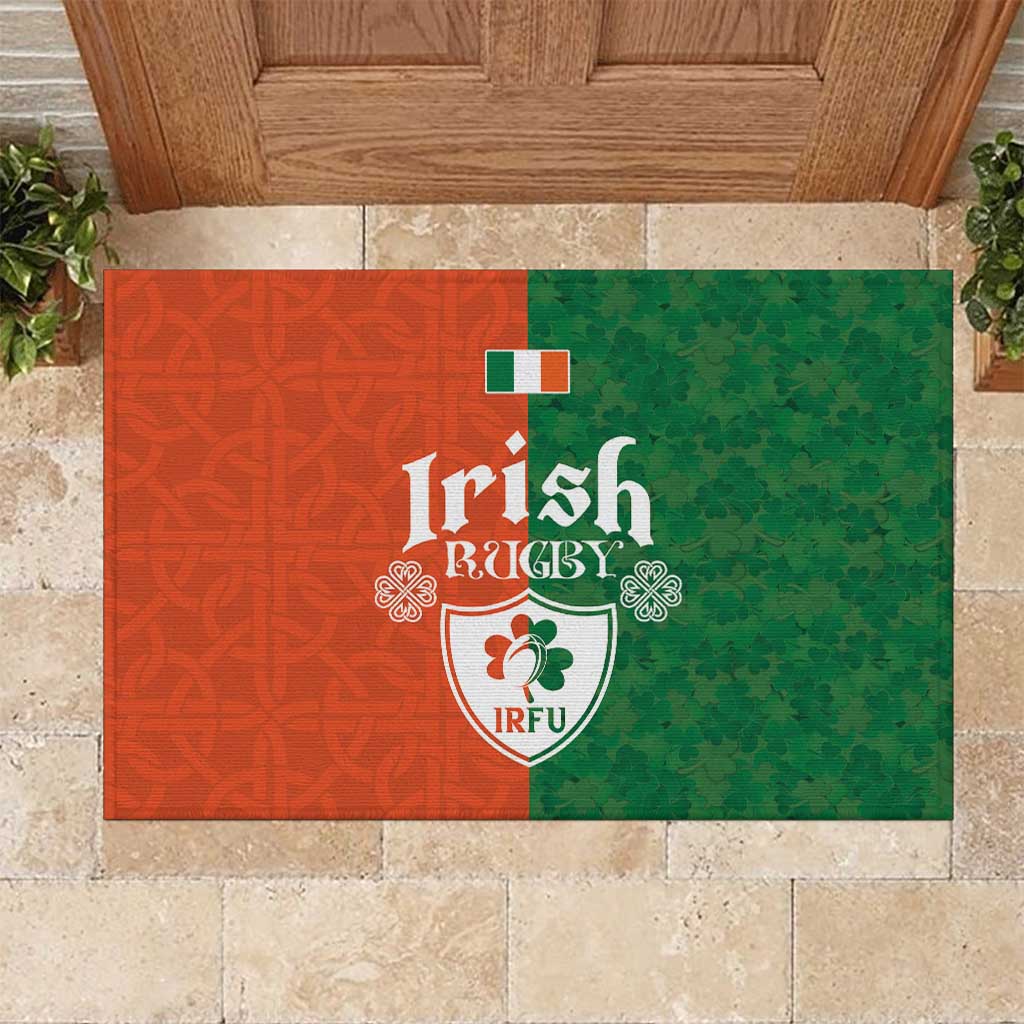 Irish Rugby Rubber Doormat Shamrock with Celtics Vibes The Half Style - Wonder Print Shop