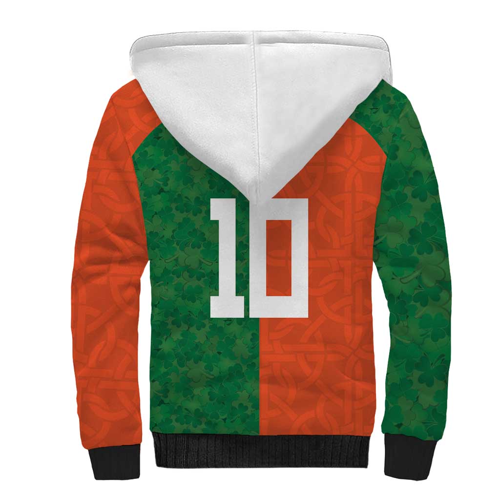 Custom Irish Rugby Sherpa Hoodie Shamrock with Celtics Vibes The Half Style - Wonder Print Shop