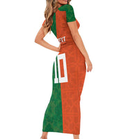 Custom Irish Rugby Short Sleeve Bodycon Dress Shamrock with Celtics Vibes The Half Style - Wonder Print Shop