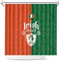 Irish Rugby Shower Curtain Shamrock with Celtics Vibes The Half Style - Wonder Print Shop