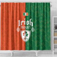 Irish Rugby Shower Curtain Shamrock with Celtics Vibes The Half Style - Wonder Print Shop