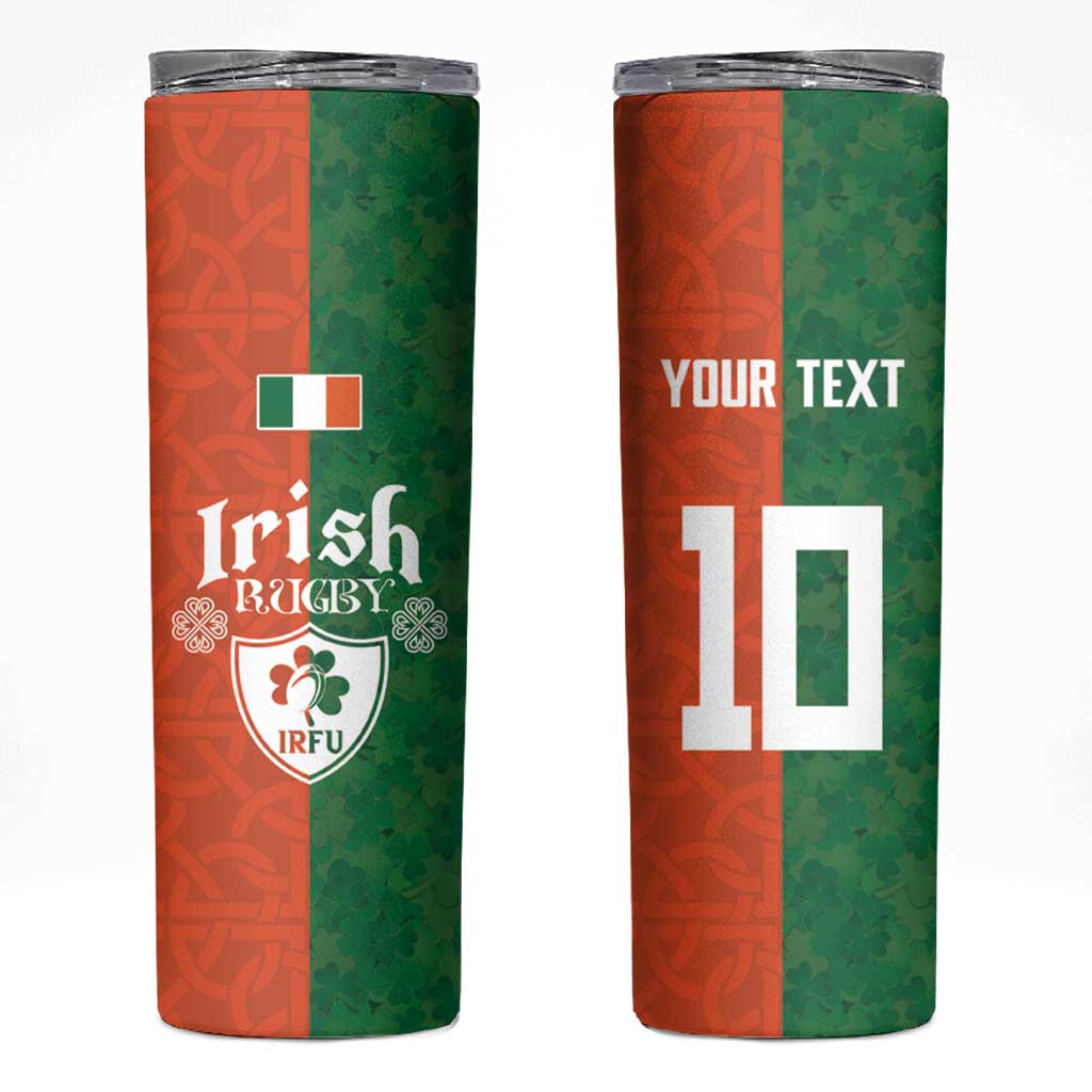 Custom Irish Rugby Skinny Tumbler Shamrock with Celtics Vibes The Half Style - Wonder Print Shop