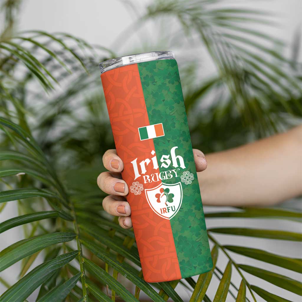 Custom Irish Rugby Skinny Tumbler Shamrock with Celtics Vibes The Half Style - Wonder Print Shop