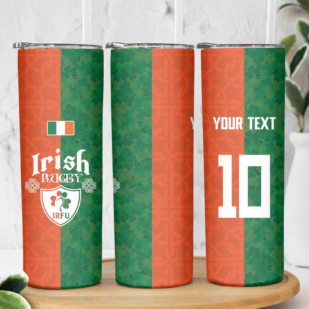 Custom Irish Rugby Skinny Tumbler Shamrock with Celtics Vibes The Half Style - Wonder Print Shop