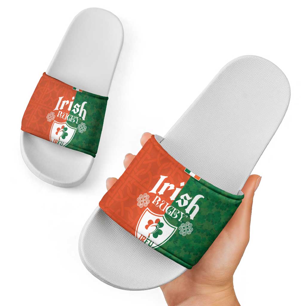 Irish Rugby Slide Sandals Shamrock with Celtics Vibes The Half Style - Wonder Print Shop