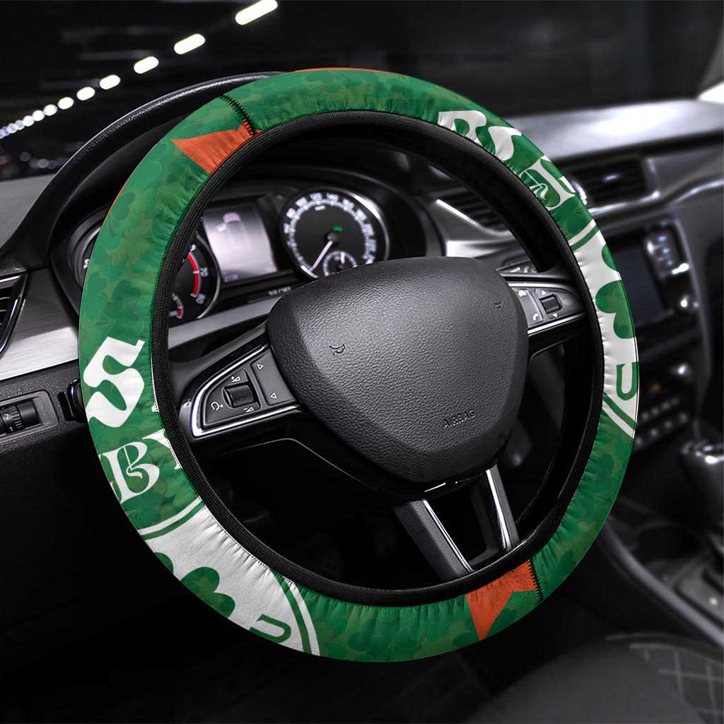 Irish Rugby Steering Wheel Cover Shamrock with Celtics Vibes The Half Style - Wonder Print Shop