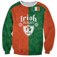 Custom Irish Rugby Sweatshirt Shamrock with Celtics Vibes The Half Style - Wonder Print Shop