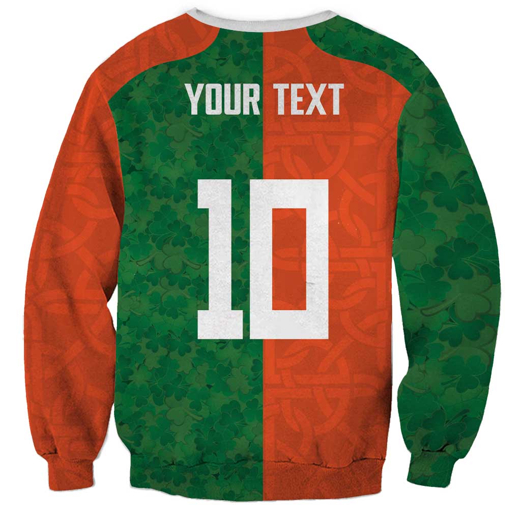Custom Irish Rugby Sweatshirt Shamrock with Celtics Vibes The Half Style - Wonder Print Shop