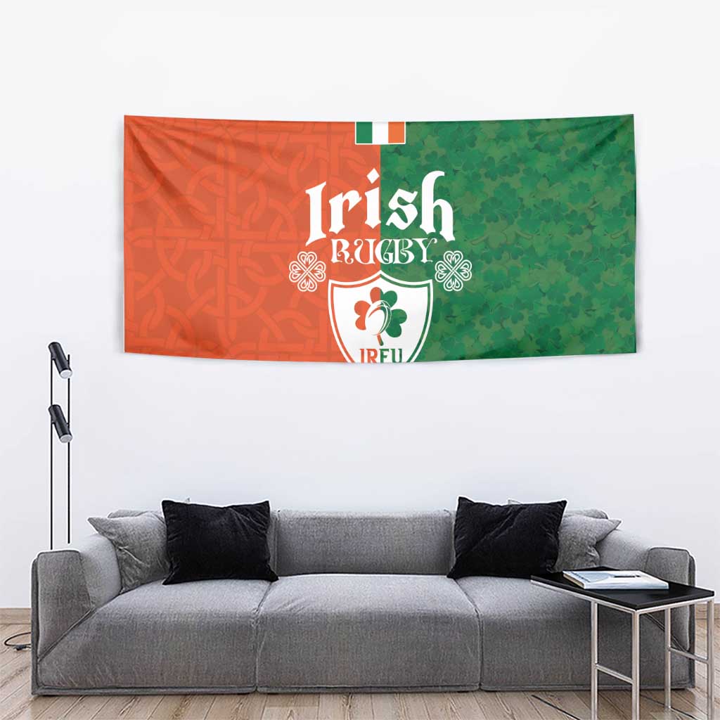 Irish Rugby Tapestry Shamrock with Celtics Vibes The Half Style - Wonder Print Shop