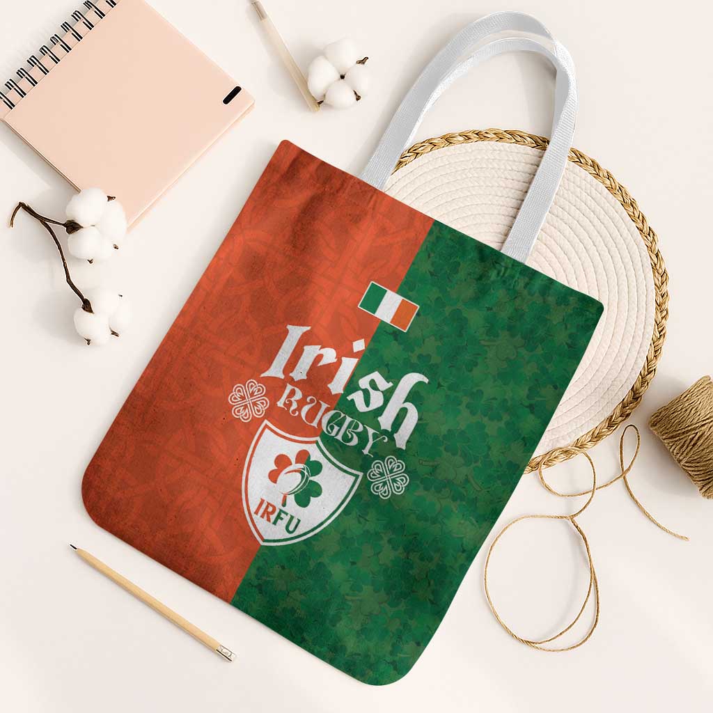 Irish Rugby Tote Bag Shamrock with Celtics Vibes The Half Style - Wonder Print Shop