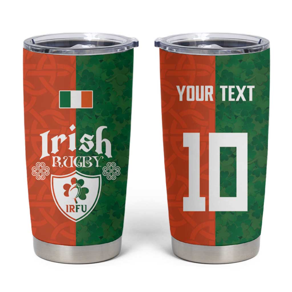 Custom Irish Rugby Tumbler Cup Shamrock with Celtics Vibes The Half Style - Wonder Print Shop