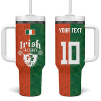 Custom Irish Rugby Tumbler With Handle Shamrock with Celtics Vibes The Half Style - Wonder Print Shop