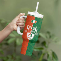 Custom Irish Rugby Tumbler With Handle Shamrock with Celtics Vibes The Half Style - Wonder Print Shop