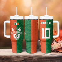 Custom Irish Rugby Tumbler With Handle Shamrock with Celtics Vibes The Half Style - Wonder Print Shop