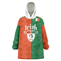 Custom Irish Rugby Wearable Blanket Hoodie Shamrock with Celtics Vibes The Half Style - Wonder Print Shop