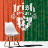 Irish Rugby Window Curtain Shamrock with Celtics Vibes The Half Style - Wonder Print Shop
