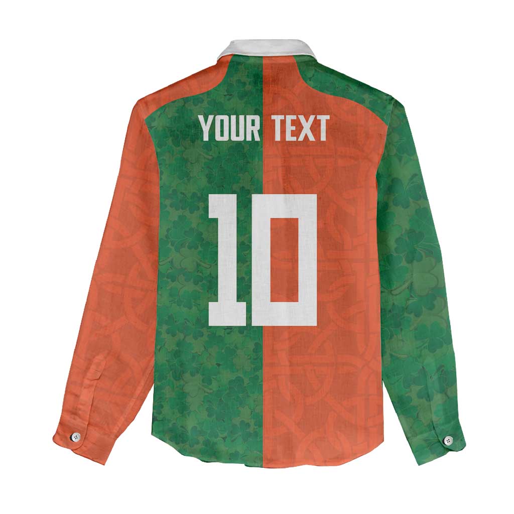 Custom Irish Rugby Women Casual Shirt Shamrock with Celtics Vibes The Half Style - Wonder Print Shop