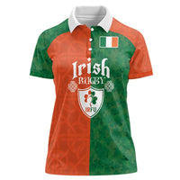 Custom Irish Rugby Women Polo Shirt Shamrock with Celtics Vibes The Half Style - Wonder Print Shop