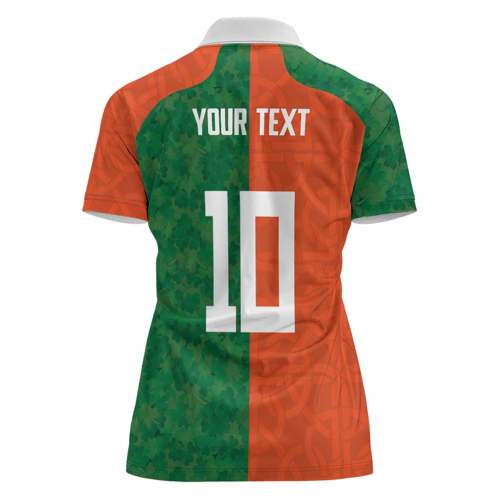 Custom Irish Rugby Women Polo Shirt Shamrock with Celtics Vibes The Half Style - Wonder Print Shop