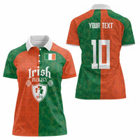 Custom Irish Rugby Women Polo Shirt Shamrock with Celtics Vibes The Half Style - Wonder Print Shop