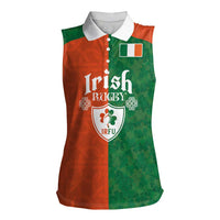 Custom Irish Rugby Women Sleeveless Polo Shirt Shamrock with Celtics Vibes The Half Style - Wonder Print Shop