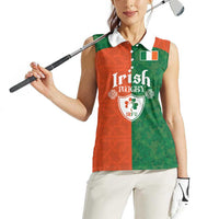 Custom Irish Rugby Women Sleeveless Polo Shirt Shamrock with Celtics Vibes The Half Style - Wonder Print Shop