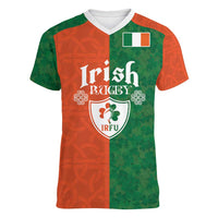 Custom Irish Rugby Women V-Neck T-Shirt Shamrock with Celtics Vibes The Half Style - Wonder Print Shop