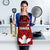 Canadian Rugby Apron Maple Leaves Sporty Art Style Red Color - Wonder Print Shop