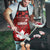 Canadian Rugby Apron Maple Leaves Sporty Art Style Red Color - Wonder Print Shop