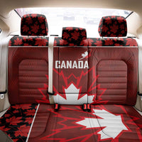 Canadian Rugby Back Car Seat Cover Maple Leaves Sporty Art Style Red Color - Wonder Print Shop