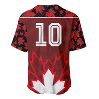 Custom Canadian Rugby Baseball Jersey Maple Leaves Sporty Art Style Red Color - Wonder Print Shop